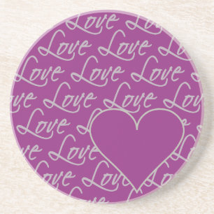 Amar porta copos de Texto, personalizar