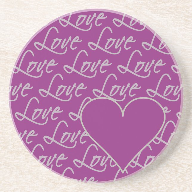 Amar porta copos de Texto, personalizar (Frente)