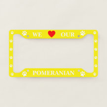 Amarelo Adoramos Nosso Quadro De Licença Da Pomerâ