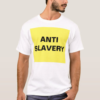 Amarelo Anti-Escravidão da Camisa T