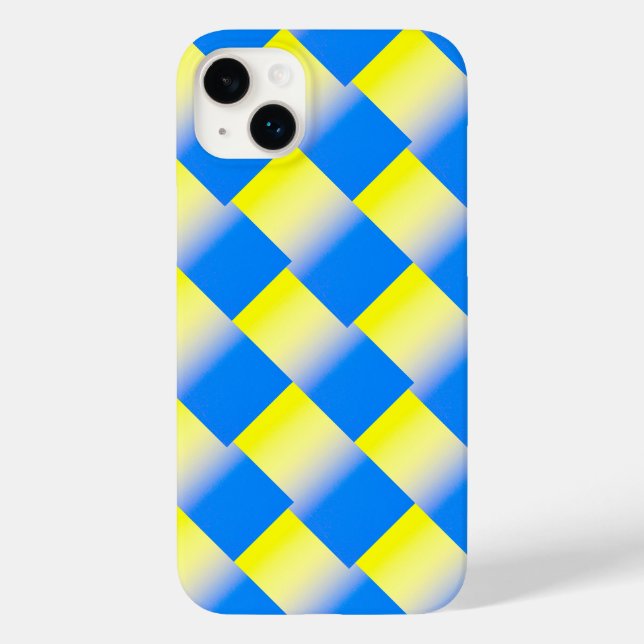 Amarelo azul geométrico Ucrânia Inspiração moderna (Verso)