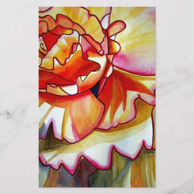 Amarelo Begflower watercolor art original (Frente)