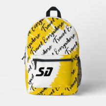 Amarelo Branco escovado Preto com Iniciais