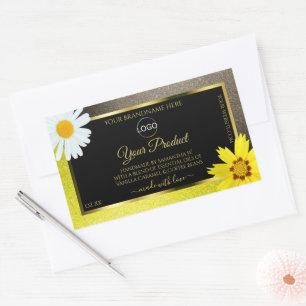Amarelo Castanho Brilhante Preto Etiquetas para pr