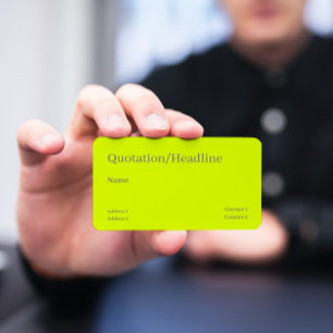 amarelo chartreuse - código QR - cartão de visita