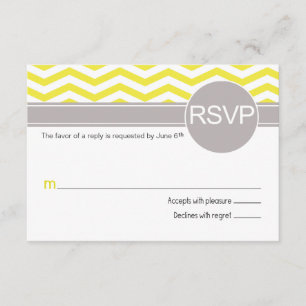 Amarelo chique de Deandra Chevron RSVP