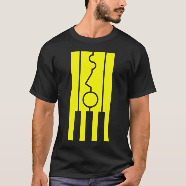 Amarelo clássico do t-shirt lento (Frente)