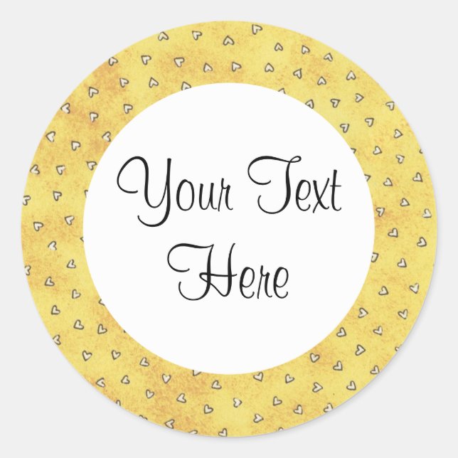 Amarelo com adesivo de coração (Frente)