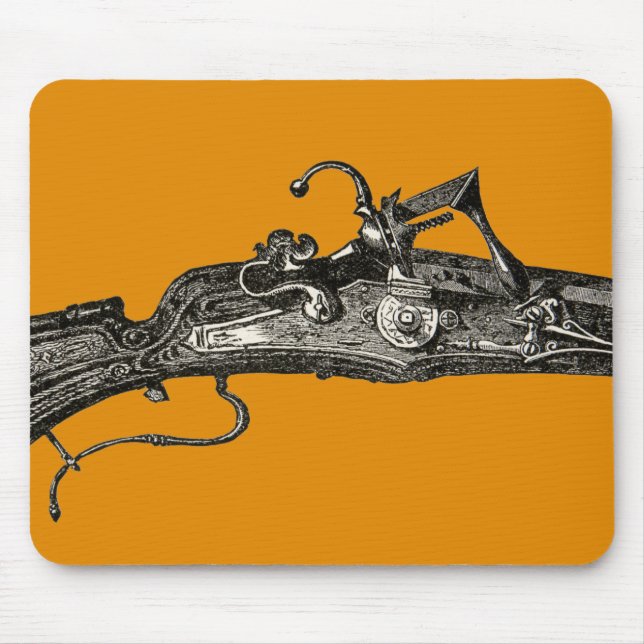 Amarelo de Mousepad da arma do rifle do mosquete (Frente)