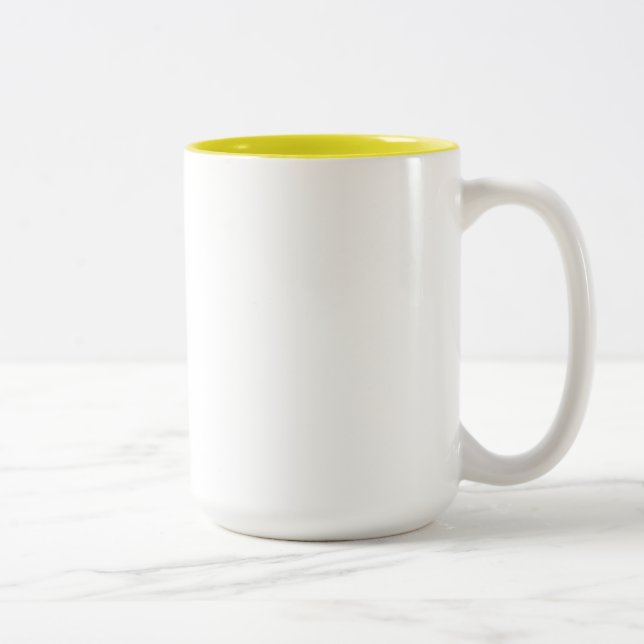 Amarelo de Sarah caneca do Dois-Tom de 15 onças (Direita)