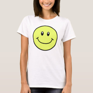 Amarelo de sorriso 0001 da camisa da cara