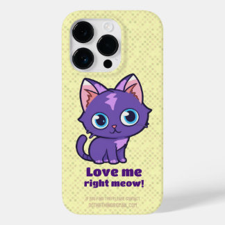 Amarelo de vetor de gata de anime roxo