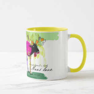 Amarelo do amor de Moos caneca combinado de 11