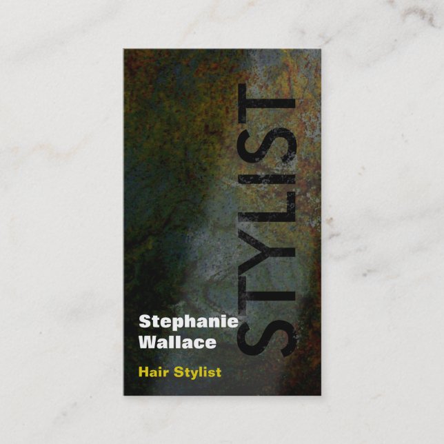 Amarelo do preto do cartão de visita do (Frente)