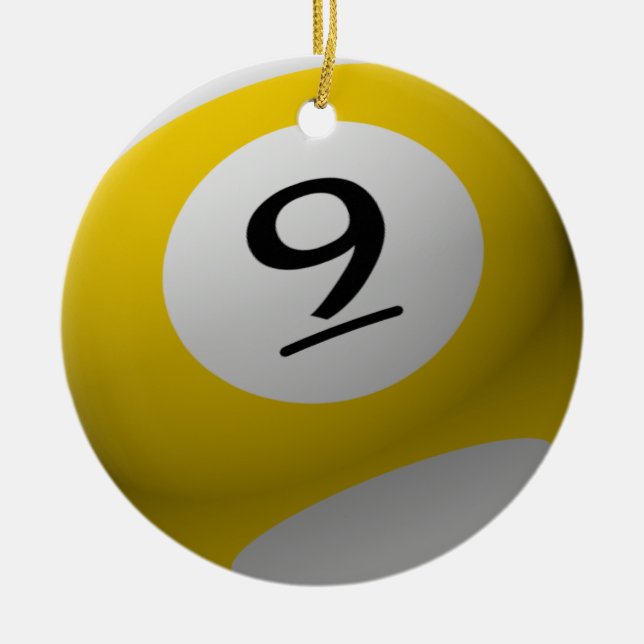 AMARELO DOS ENFEITES DE NATAL 9 DA BOLA DE BILHAR (Frente)