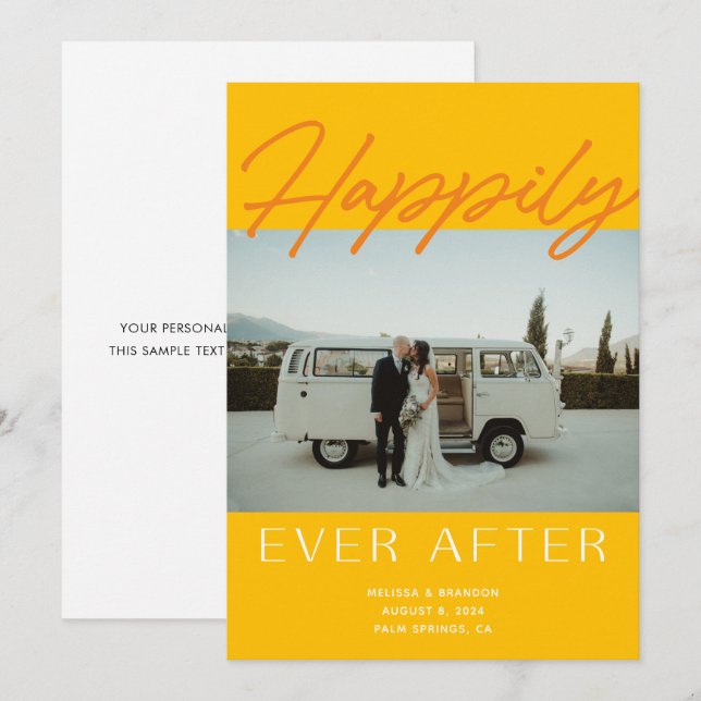 Amarelo Feliz Depois Do Anúncio De Casamento (Frente/Verso)