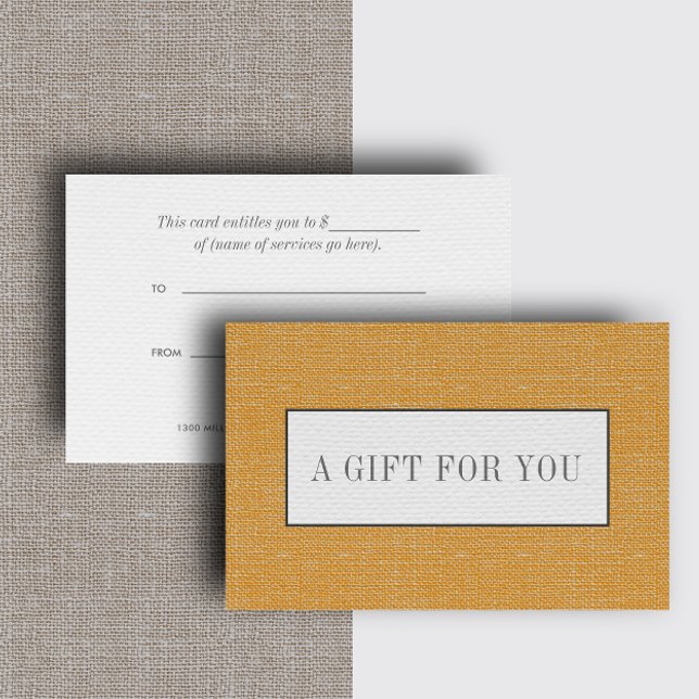 Amarelo Laranja | Simples Elegante Linen Look Chic (Criador carregado)