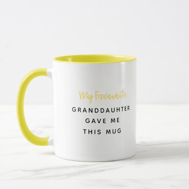 Amarelo Meu Favorito Deu-Me Esta Caneca (Esquerda)