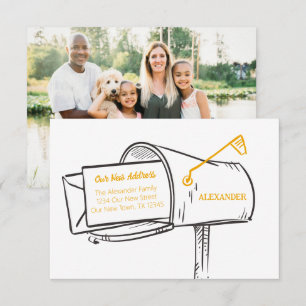 Amarelo Nossa Nova Caixa de Correio de Endereço Mo