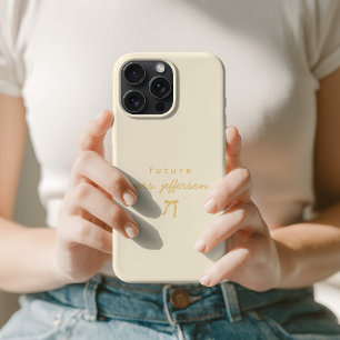 Amarelo Personalizado Minimalista Futuro Mrs Noiva