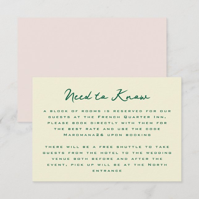 Amarelo Rosa Verde Simples Informação Adicional (Frente/Verso)