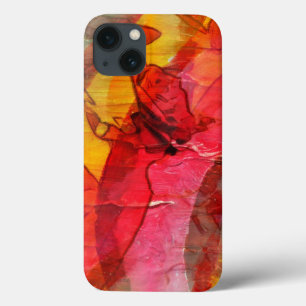 Amarelo vermelho da arte da aguarela