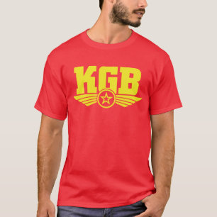Amarelo/vermelho da camisa do russo KGB