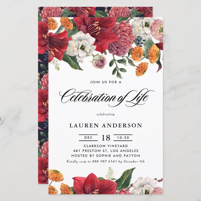 Amarilis Botânico e Celebração de Mães da Vida (Frente/Verso)