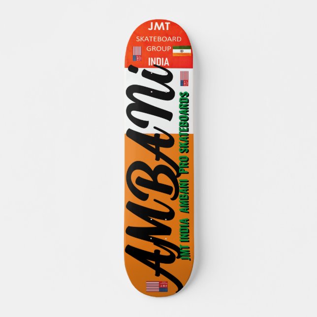 AMBANI JMT ÍNDIA 7 3/4" Deck de Skate (Frente)