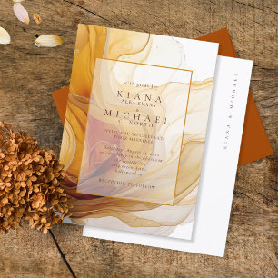 Amber Brandy Abstrato Ink Wedding ID1089