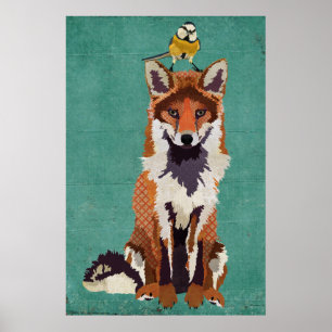 Amber Fox e Little Bird Art Poster