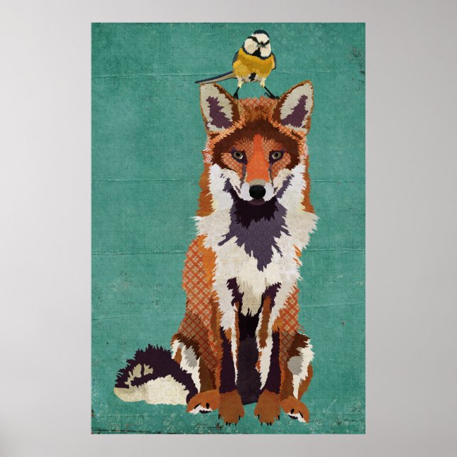 Amber Fox e Little Bird Art Poster (Frente)