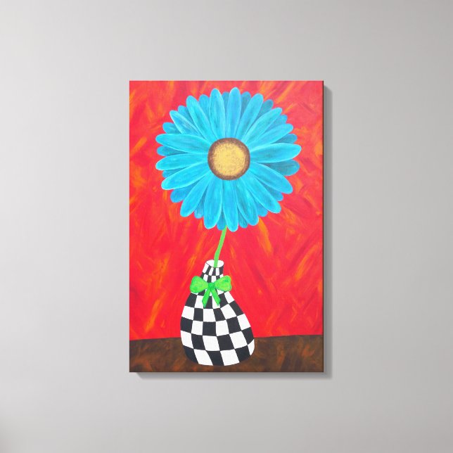 Ambrosino Art Blue Flower Wall Canvas (Frente)