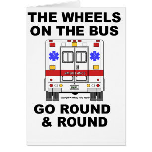 Ambulância do EMS - rodas no ônibus, cartão