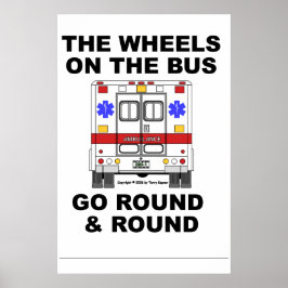 Ambulância EMS - Rodas rodadas, Poster