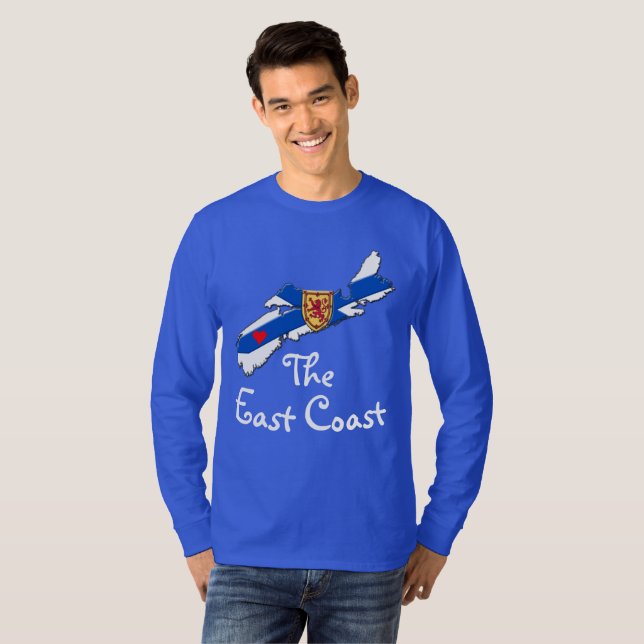 Ame a camisa da Nova Escócia do Coração da Costa L (Frente Completa)