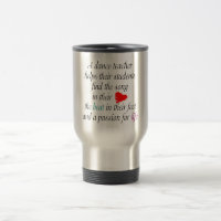 Ame ensinar a caneca de viagem da dança
