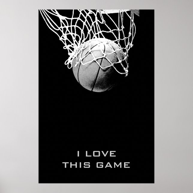 Ame Este Jogo Alcançar o Poster de Basquete (Frente)