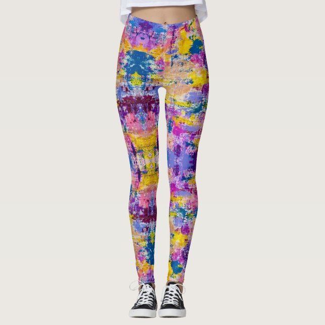 Ame-Me Algumas Leggings Abstrato (Frente)