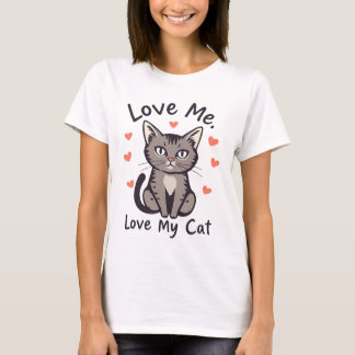 Ame-me, Ame Meu Gato - Camiseta Purr-fect para Gat