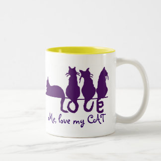 Ame-me, ame-o minha caneca do gato 15oz