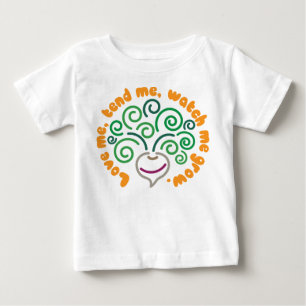 Ame-me camisa do vegetal do bebê