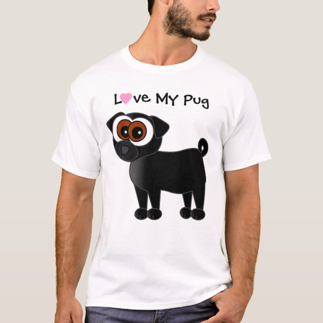 Ame meu t-shirt do Pug (Frente)