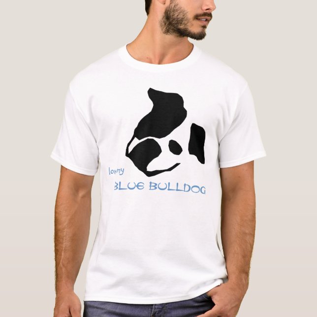 Ame minha camisa azul do buldogue (Frente)