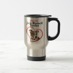 Ame Minha Caneca de viagem Jack Russell Terrier