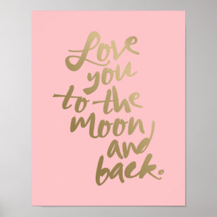 AME-O Ao POSTER da TIPOGRAFIA da LUA 11x14"
