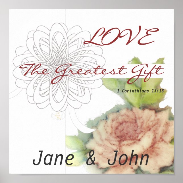 Ame O Maior Poster De Presente Personalizado (Frente)