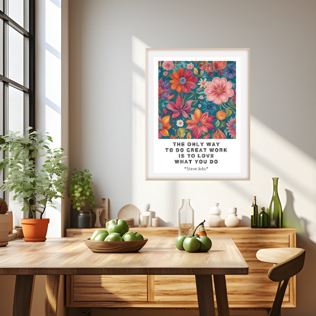 Ame O Que Você Faz Sabedoria Poster Motivada (Love What You Do Wisdom Motivational Poster)