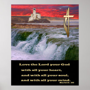  Ame o Senhor seu poster de Deus