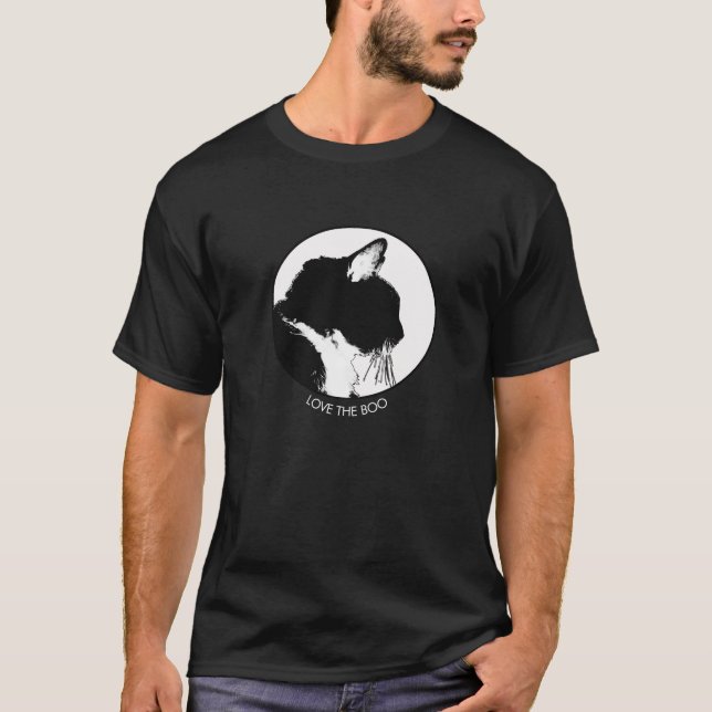 AME o t-shirt do gato da VAIA, escuro (Frente)